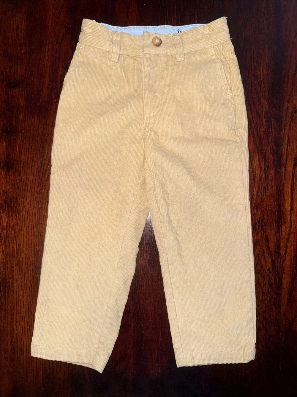 Little English Tan Corduroy Kids Pants
